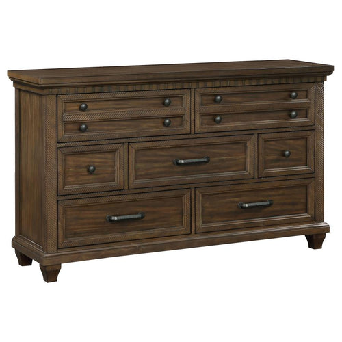 COASTER BENNINGTON ACACIA BROWN DRESSER (7 DRAWERS)