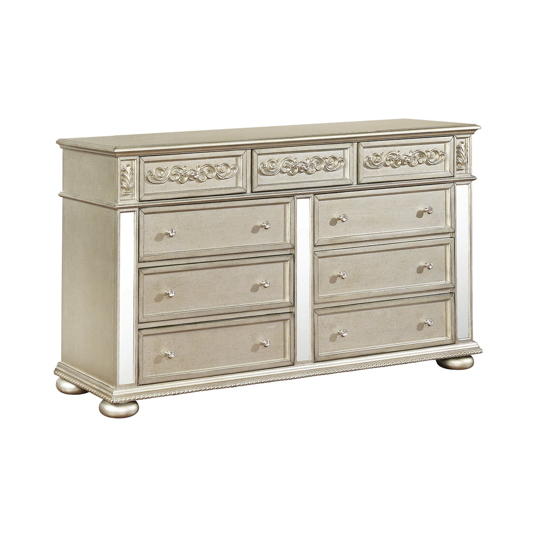 COASTER HEIDI METALLIC PLATINUM DRESSER