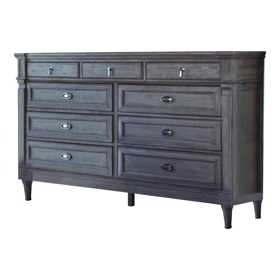 COASTER ALDERWOOD FRENCH GREY DRESSER (9 DRAWERS)