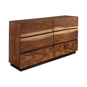 COASTER BEDROOM WINSLOW 6-DRAWER DRESSER SMOKEY WALNUT AND COFFEE BEAN