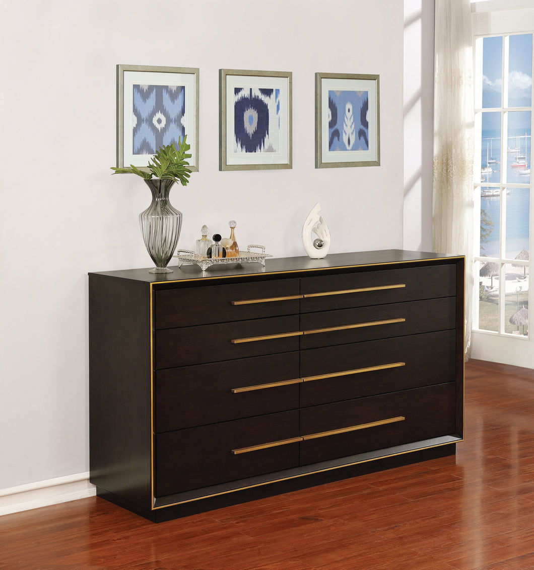 COASTER DURANGO SMOKED PEPPERCORN DRESSER (8 DRAWERS)