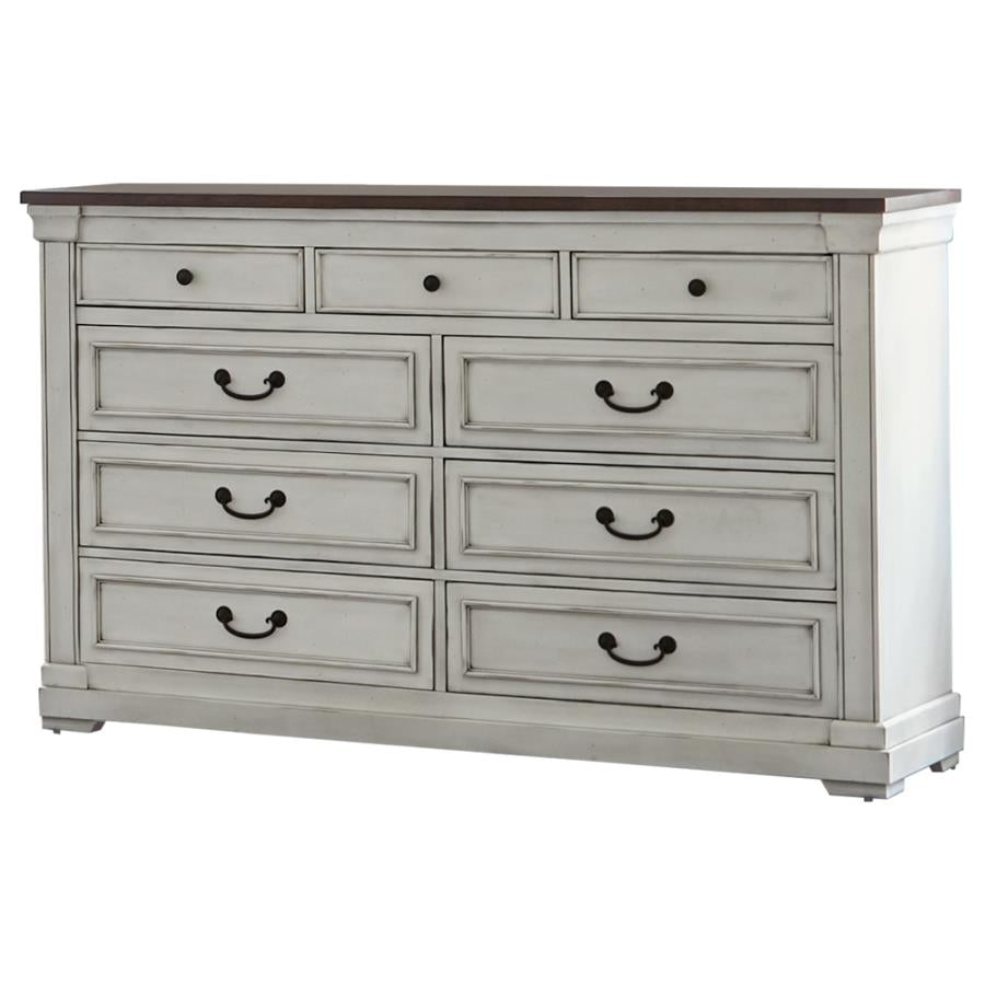 COASTER HILLCREST DARK RUM/WHITE DRESSER