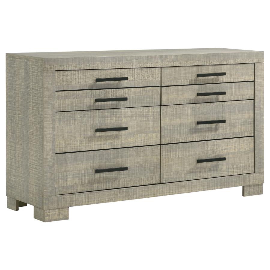 COASTER CHANNING ROUGH SAWN GREY OAK DRESSER