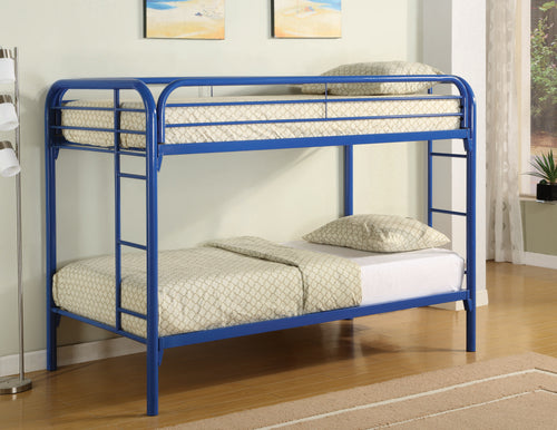 COASTER BEDROOM MORGAN TWIN OVER TWIN BUNK BED BLUE