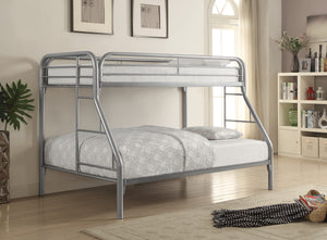 COASTER BEDROOM MORGAN TWIN OVER FULL BUNK BED SILVER