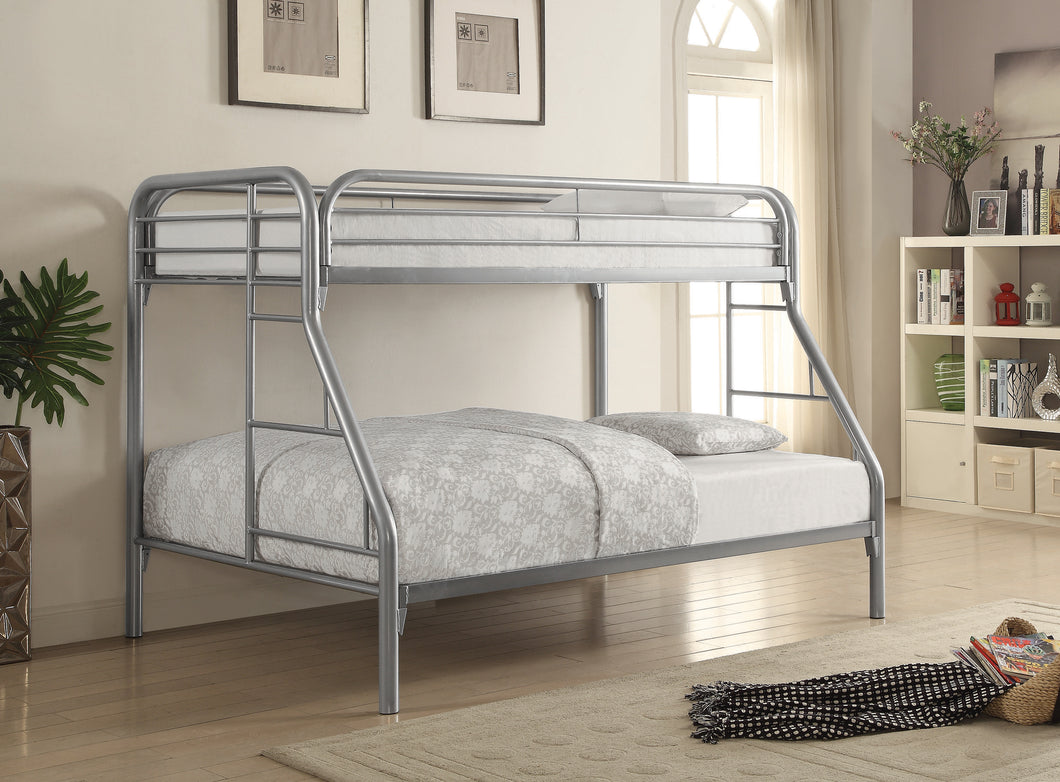 COASTER BEDROOM MORGAN TWIN OVER FULL BUNK BED SILVER