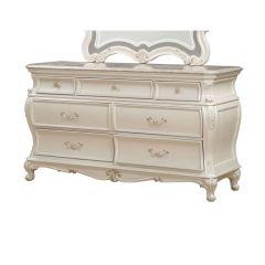 ACME CHANTELLE PEARL WHITE DRESSER W/GRANITE TOP