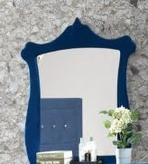 ACME DANTE BLUE VELVET MIRROR