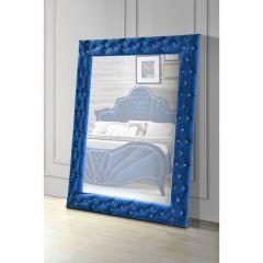 ACME DANTE BLUE VELVET ACCENT FLOOR MIRROR