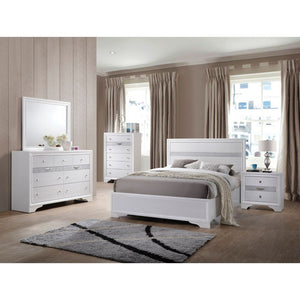 ACME NAIMA WHITE FINISH FULL BED