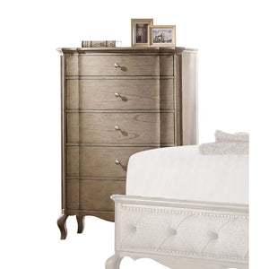 ACME CHELMSFORD ANTIQUE TAUPE BEDROOM SET (5PC)