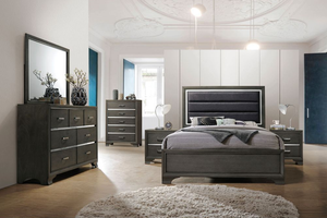 ACME CARINE II GRAY BEDROOM SET (5 PC)