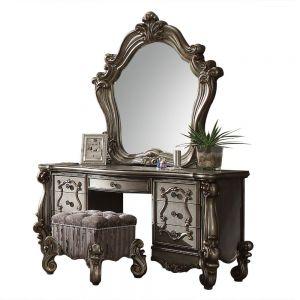 ACME VERSAILLES ANTIQUE PLATINUM VANITY DESK