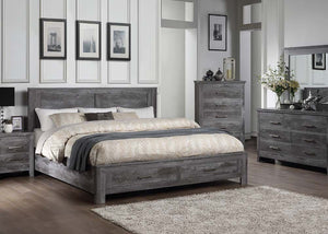 ACME VIDALIA GRAY OAK STORAGE BEDROOM SET (4 PC)