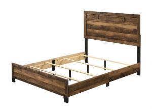 ACME MORALES RUSTIC OAK FINISH EK BED