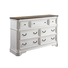 Load image into Gallery viewer, ACME FLORIAN ANTIQUE WHITE &amp; OAK FINISH DRESSER