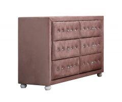 ACME REGGIE PINK FABRIC DRESSER