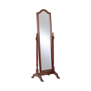 COASTER OFFICE-ACCESSORY RECTANGULAR CHEVAL MIRROR WITH ARCHED TOP MERLOT