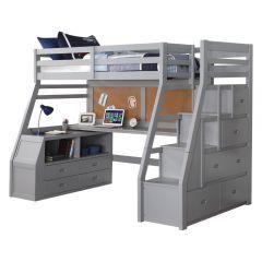 ACME JASON II GRAY FINISH TWIN LOFT BED