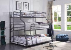 ACME CAIUS II GUNMETAL FINISH TWIN/FULL/QUEEN BUNK BED