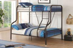 ACME CAIRO SANDY BLACK FINISH TWIN/FULL BUNK BED