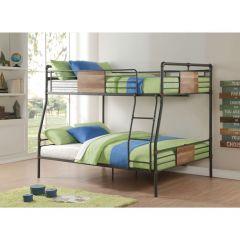 ACME BRANTLEY SANDY BLACK & DARK BRONZE HAND-BRUSHED FINISH FULL XL/QUEEN BUNK BED