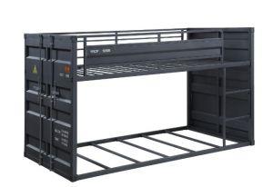 ACME CARGO GUNMETAL FINISH TWIN/TWIN BUNK BED