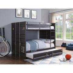 ACME CARGO GUNMETAL FINISH FULL/FULL BUNK BED