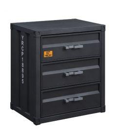 ACME CARGO GUNMETAL FINISH 3-DRAWER CHEST