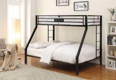 ACME LIMBRA SANDY BLACK FINISH TWIN XL/QUEEN BUNK BED