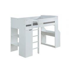 ACME RAGNA WHITE FINISH TWIN LOFT BED W/DESK & WARDROBE