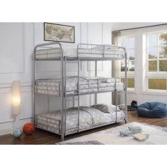 ACME CAIRO GUNMETAL FINISH TRIPLE FULL BUNK BED