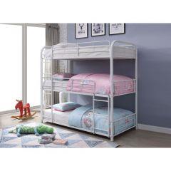 ACME CAIRO WHITE FINISH TRIPLE FULL BUNK BED