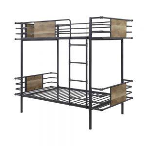 ACME DELIZ GUNMETAL FINISH TWIN/TWIN BUNK BED