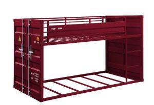 ACME CARGO RED FINISH TWIN/TWIN BUNK BED