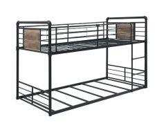 ACME CORDELIA ANTIQUE OAK, SANDY BLACK & DARK BRONZE HAND-BRUSHED FINISH TWIN&TWIN BUNK BED