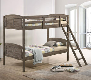 COASTER FLYNN WEATHERED BROWN TWIN/TWIN BUNK BED