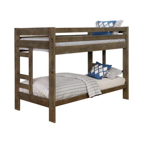 COASTER BEDROOM WRANGLE HILL TWIN OVER TWIN BUNK BED GUN SMOKE