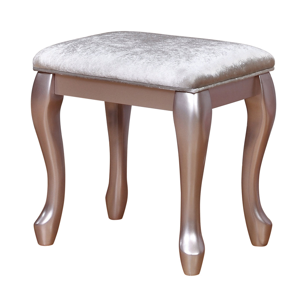 COASTER BEDROOM CAROLINE VANITY STOOL WHITE AND METALLIC LILAC