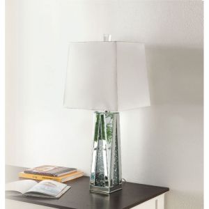 ACME NORALIE MIRRORED & FAUX DIAMONDS TABLE LAMP