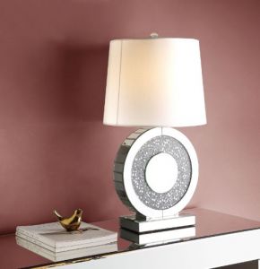 ACME NORALIE MIRRORED & FAUX DIAMONDS TABLE LAMP