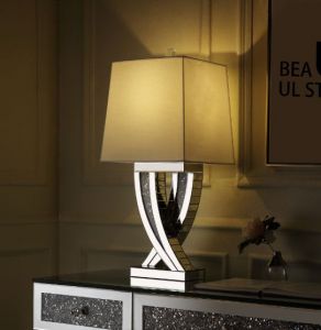 ACME NORALIE MIRRORED & FAUX DIAMONDS TABLE LAMP