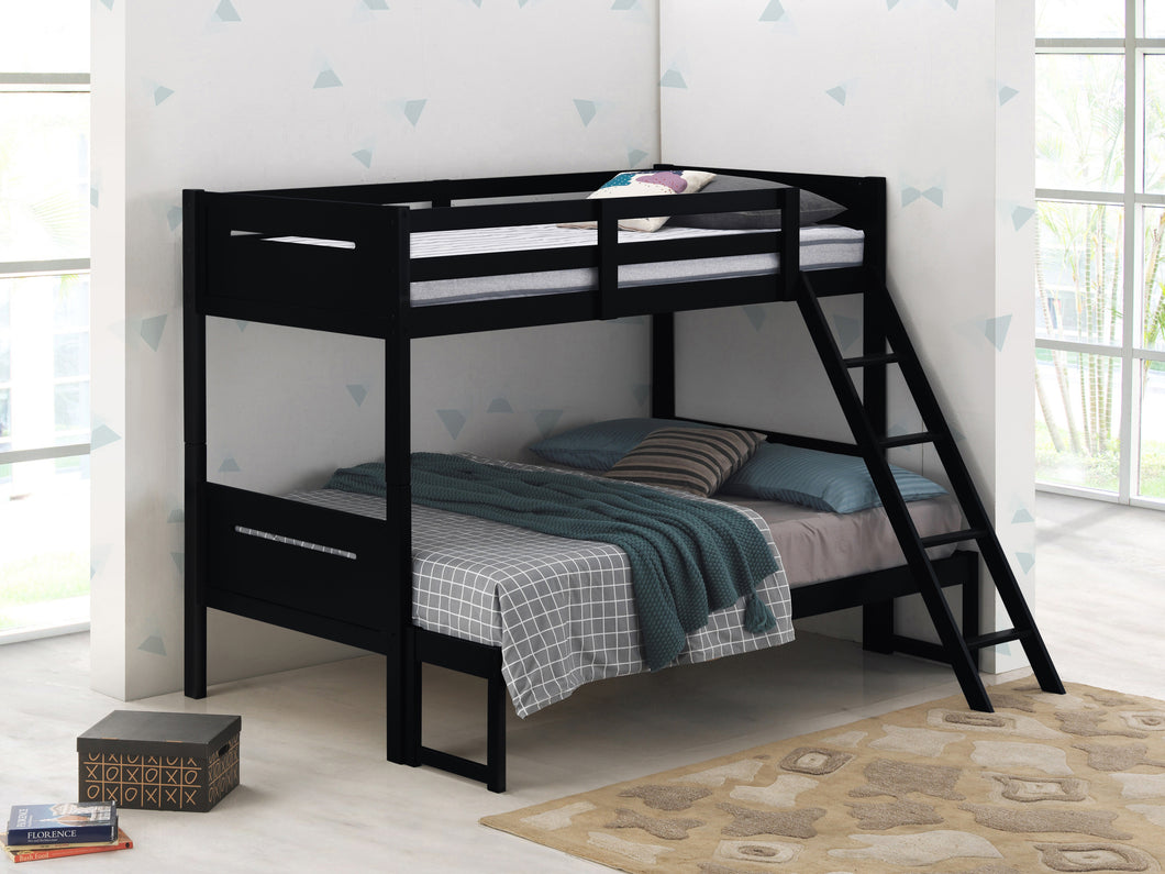 COASTER BEDROOM LITTLETON TWIN/FULL BUNK BED BLACK