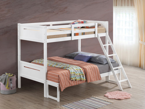 COASTER BEDROOM LITTLETON TWIN/FULL BUNK BED WHITE