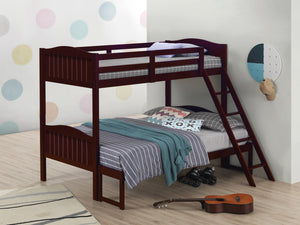 COASTER BEDROOM LITTLETON TWIN/FULL BUNK BED WITH LADDER ESPRESSO