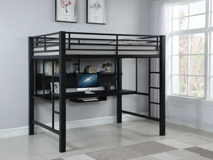 COASTER BEDROOM AVALON FULL WORKSTATION LOFT BED BLACK