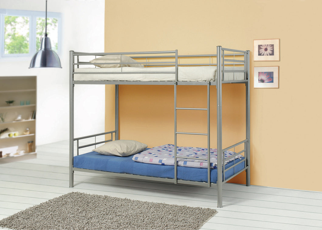 COASTER BEDROOM HAYWARD TWIN OVER TWIN BUNK BED SILVER