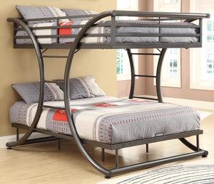 COASTER BEDROOM STEPHAN FULL OVER FULL BUNK BED GUNMETAL