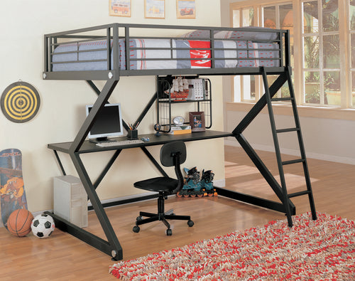 COASTER BEDROOM PARKVIEW FULL WORKSTATION LOFT BED BLACK