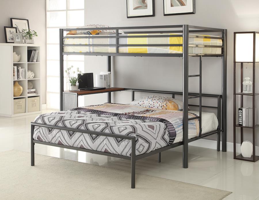 COASTER BEDROOM 2 PC SET (TWIN WORKSTATION LOFT BED + TWIN BED)